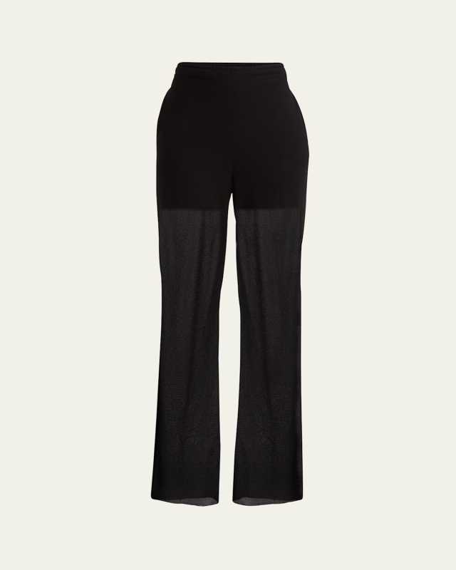 Double Sheer Straight Leg Pants